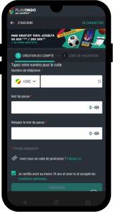 ouvrir un compte sur playongo